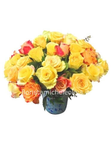 Bouquet di rose gialle