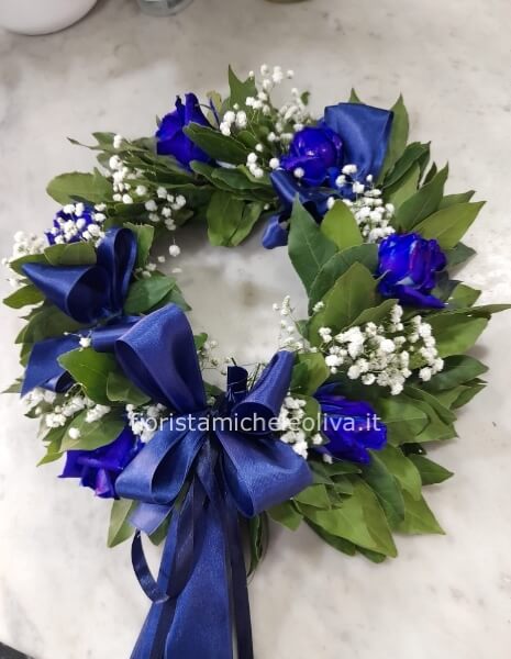 Speciale laurea rose blu e nebbiolina